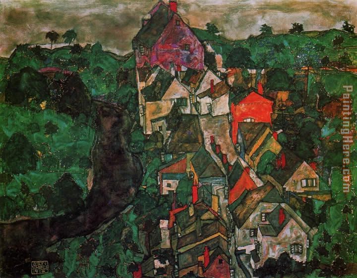 Egon Schiele Krumau Landscape